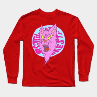 Stray Cat Logo face Pisittu Aresti - by Miskel Design Long Sleeve T-Shirt